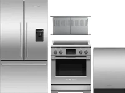 4 Piece Package Includes Refrigerator, Range, Hood And Dishwasher